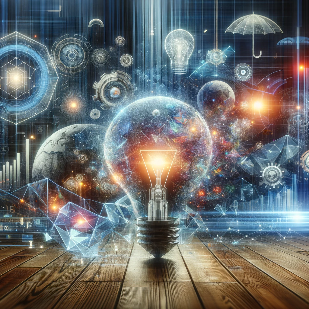 DALL·E 2024-01-09 19.23.33 - A creative and futuristic image symbolizing _Innovation at the Core_ for a company. This image should feature innovative technology concepts like AI b DALL·E 2024-01-09 19.23.33 - A creative and futuristic image symbolizing _Innovation at the Core_ for a company. This image should feature innovative technology concepts like AI b